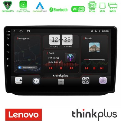Lenovo Thinkplus Series 4Core Android15 2+32GB  Skoda Fabia 2007-2014 Navigation Multimedia Tablet 10