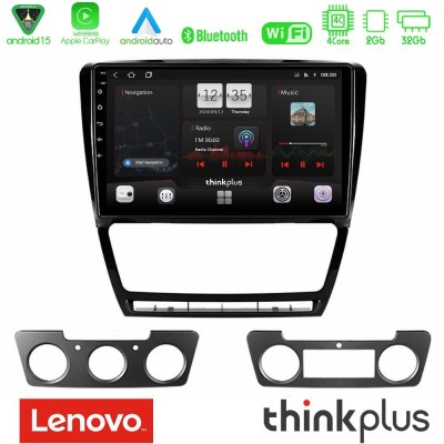 Lenovo Thinkplus Series 4Core Android15 2+32GB  Skoda Octavia 5 Navigation Multimedia Tablet 10