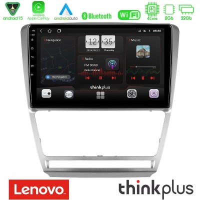 Lenovo Thinkplus Series 4Core Android15 2+32GB  Skoda Octavia 5 Navigation Multimedia Tablet 10