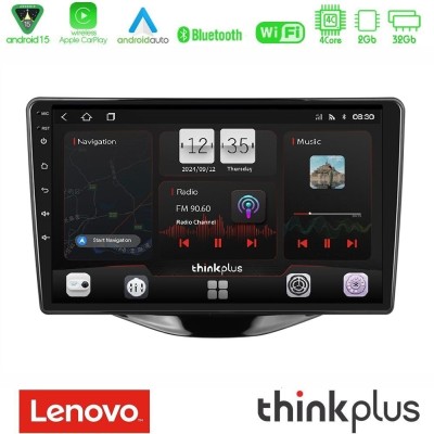 Lenovo Thinkplus Series 4Core Android15 2+32GB Toyota Aygo | Citroen C1 | Peugeot 108 Navigation Multimedia Tablet 9