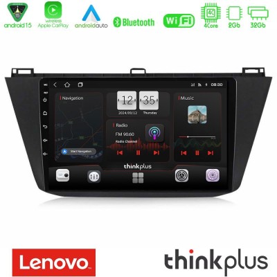 Lenovo Thinkplus Series 4Core Android15 2+32GB  Vw Tiguan 2016-2022 Navigation Multimedia Tablet 10
