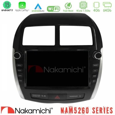 Nakamichi NAM5260 Series 4Core Android13 4+64GB Mitsubishi ASX 2013-2018 Navigation Multimedia Tablet 9