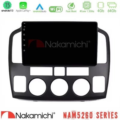 Nakamichi NAM5260 Series 4Core Android13 4+64GB Suzuki Grand Vitara 2003-2005 Navigation Multimedia Tablet 9