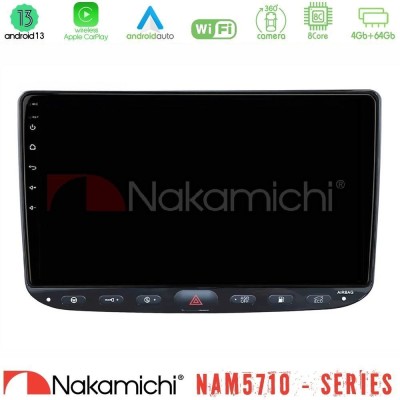 Nakamichi NAM5710 Series 8Core Android13 4+64GB  Fiat Punto/ Evo Navigation Multimedia Tablet 9