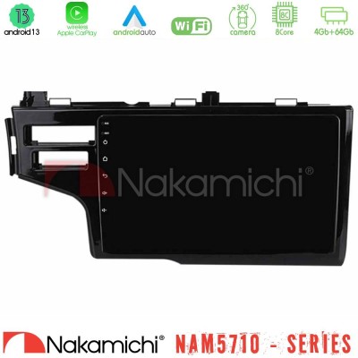 Nakamichi NAM5710 Series 8Core Android13 4+64GB  Honda Jazz 2013-2020 Navigation Multimedia Tablet 9