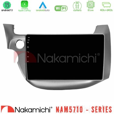 Nakamichi NAM5710 Series 8Core Android13 4+64GB  Honda Jazz 2009-2013 Navigation Multimedia Tablet 10