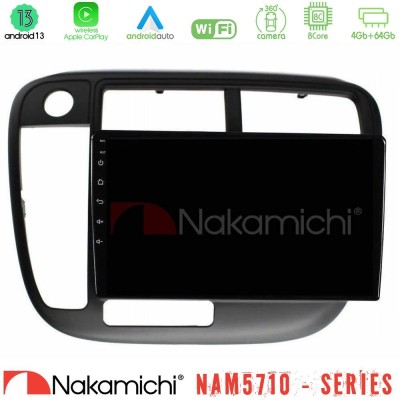 Nakamichi NAM5710 Series 8Core Android13 4+64GB Honda Civic 1995-2001 Navigation Multimedia Tablet 9