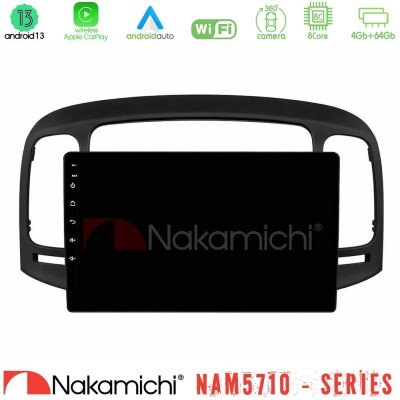 Nakamichi NAM5710 Series 8Core Android13 4+64GB  Hyundai Accent 2006-2011 Navigation Multimedia Tablet 9