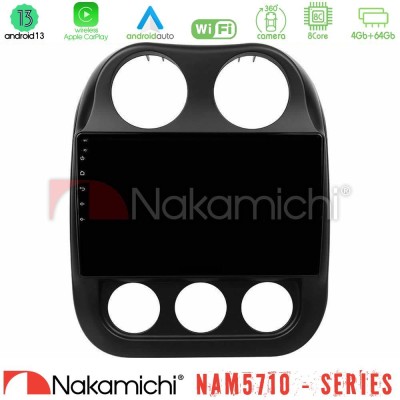 Nakamichi NAM5710 Series 8Core Android13 4+64GB  Jeep Compass 2012-2016 Navigation Multimedia Tablet 10