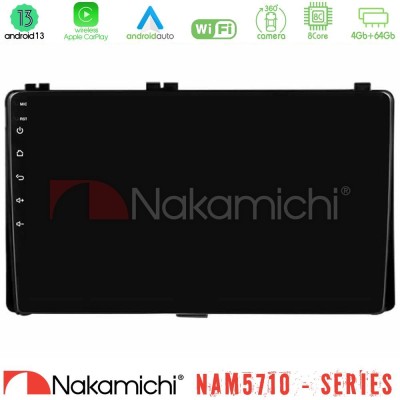 Nakamichi NAM5710 Series 8Core Android13 4+64GB  Toyota Corolla/Auris 2017-2019  Navigat-ion Multimedia Tablet 9