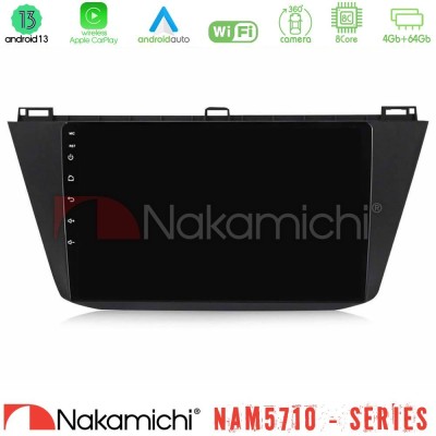 Nakamichi NAM5710 Series 8Core Android13 4+64GB  Vw Tiguan 2016-2022 Navigation Multimedia Tablet 10