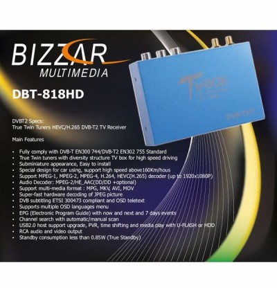Bizzar DVB-T2 HD Tv Tuner Touch Screen Control