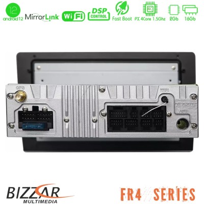 Bizzar FR4 Series 4Core Android12 2+16GB Navigation Multimedia Tablet 9″ (1DIN)