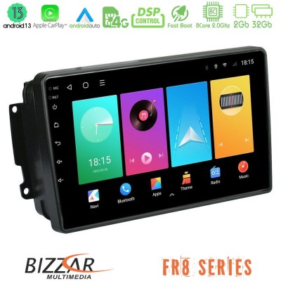 Bizzar FR8 Series Mercedes C/CLK/G Class (W203/W209) 8core Android13 2+32GB Navigation Multimedia Tablet 9