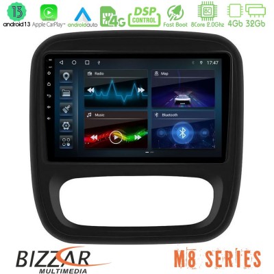 Bizzar M8 Series Renault/Nissan/Opel/Fiat 8core Android13 4+32GB Navigation Multimedia Tablet 9