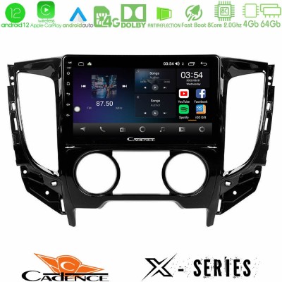 Cadence X Series Mitsubishi L200 2016-> & Fiat Fullback (Manual A/C) 8core Android12 4+64GB Navigation Multimedia Tablet 9