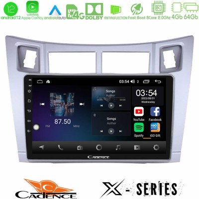 Cadence X Series Toyota Yaris 8core Android12 4+64GB Navigation Multimedia Tablet 9