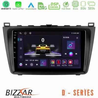 Bizzar D Series Mazda 6 2008-2012 8core Android13 2+32GB Navigation Multimedia Tablet 9
