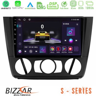 Bizzar S Series BMW 1Series E81/E82/E87/E88 (MANUAL A/C) 8core Android13 6+128GB Navigation Multimedia Tablet 9
