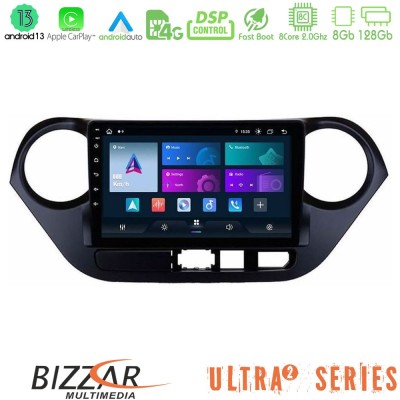 Bizzar Ultra Series Hyundai i10 2014-2020 8core Android13 8+128GB Navigation Multimedia Tablet 9