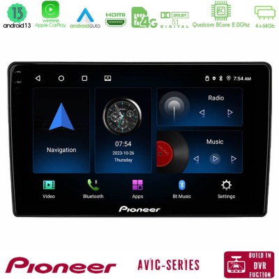 Pioneer AVIC 8Core Android13 4+64GB Opel Astra/Corsa/Antara/Zafira Navigation Multimedia Tablet 9