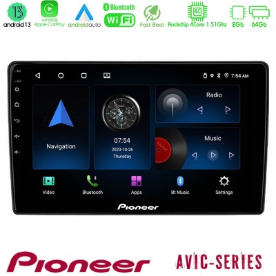 Pioneer AVIC 4Core Android13 2+64GB Honda Jazz 2009-2013 Navigation Multimedia Tablet 10