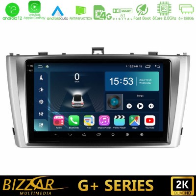 Bizzar G+ Series Toyota Avensis T27 8core Android12 6+128GB Navigation Multimedia Tablet 9