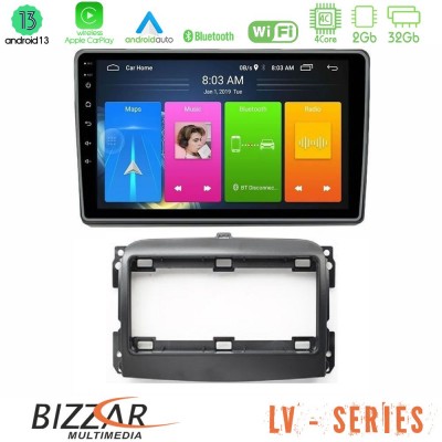 Bizzar LV Series Fiat 500L 4Core Android 13 2+32GB Navigation Multimedia Tablet 10