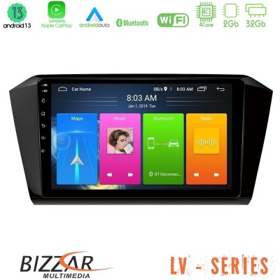 Bizzar LV Series VW Passat 4Core Android 13 2+32GB Navigation Multimedia Tablet 10