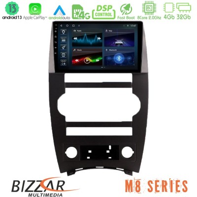 Bizzar M8 Series Jeep Commander 2007-2008 8core Android13 4+32GB Navigation Multimedia Tablet 9