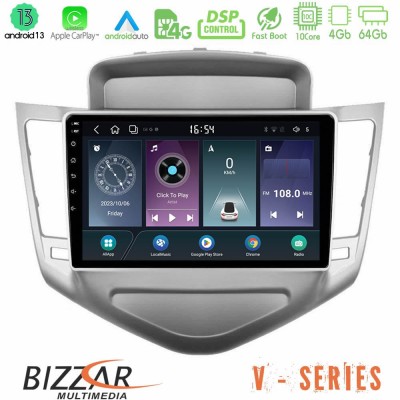 Bizzar V Series Chevrolet Cruze 2009-2012 10core Android13 4+64GB Navigation Multimedia Tablet 9