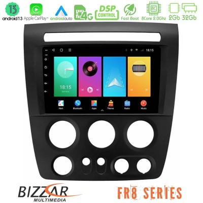 Bizzar FR8 Series Hummer H3 2005-2009 8core Android13 2+32GB Navigation Multimedia Tablet 9