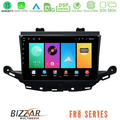Bizzar FR8 Series Opel Astra K 2015-2019 8core Android 11 2+32GB Navigation Multimedia Tablet 9