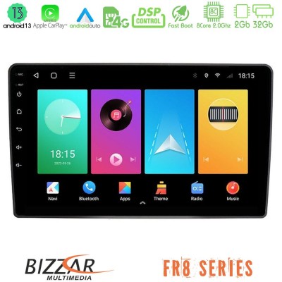 Bizzar FR8 Series VW Passat 8core Android13 2+32GB Navigation Multimedia Tablet 9
