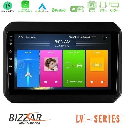 Bizzar LV Series Suzuki Ignis 4Core Android 13 2+32GB Navigation Multimedia Tablet 9