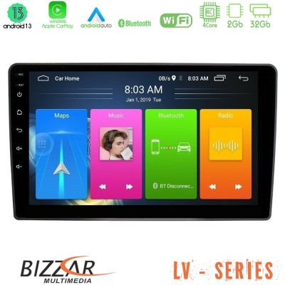 Bizzar LV Series VW Passat 4Core Android 13 2+32GB Navigation Multimedia Tablet 9
