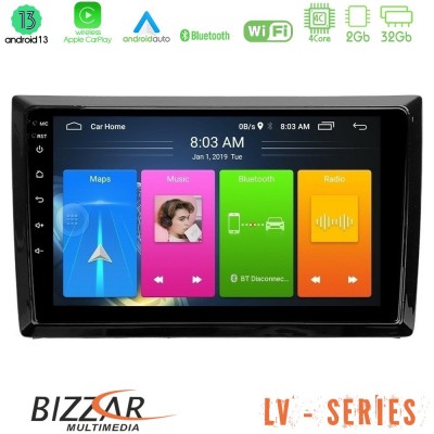 Bizzar LV Series VW Beetle 4Core Android 13 2+32GB Navigation Multimedia Tablet 9