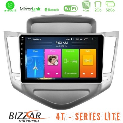 Bizzar 4T Series Chevrolet Cruze 2009-2012 4Core Android12 2+32GB Navigation Multimedia Tablet 9