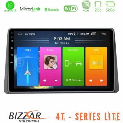 Bizzar 4T Series Dacia Duster 2019-> 4core Android12 2+32GB Navigation Multimedia Tablet 9
