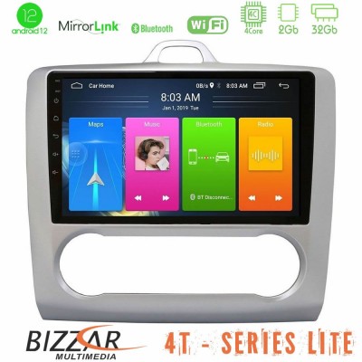 Bizzar 4T Series Ford Focus Auto AC 4Core Android12 2+32GB Navigation Multimedia Tablet 9