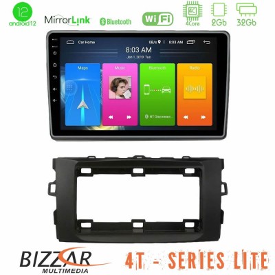 Bizzar 4T Series Toyota Auris 2013-2016 4core Android12 2+32GB Navigation Multimedia Tablet 10