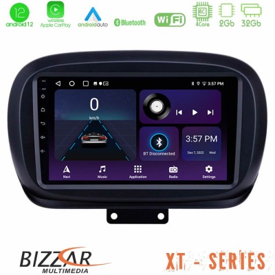 Bizzar XT Series Fiat 500X 4Core Android12 2+32GB Navigation Multimedia Tablet 9