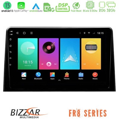 Bizzar FR8 Series FR8 Series Peugeot Partner / Citroën Berlingo 2020-> 8Core Android13 2+32GB Navigation Multimedia Tablet 10