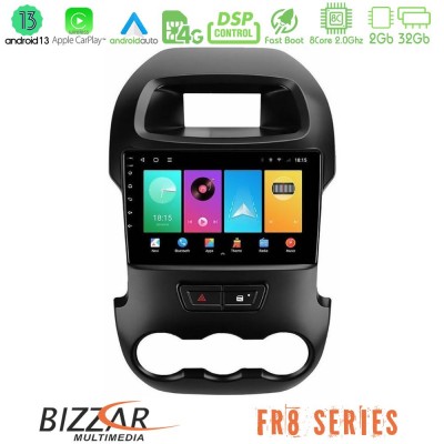 Bizzar FR8 Series Ford Ranger 2012-2016 8core Android 11 2+32GB Navigation Multimedia Tablet 9