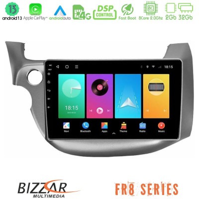 Bizzar FR8 Series Honda Jazz 2009-2013 8core Android13 2+32GB Navigation Multimedia Tablet 10