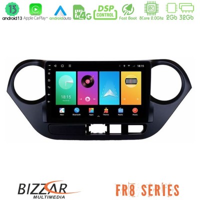 Bizzar FR8 Series Hyundai i10 2014-2020 8core Android13 2+32GB Navigation Multimedia Tablet 9