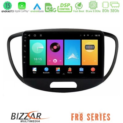 Bizzar FR8 Series Hyundai i10 2008-2013 8core Android13 2+32GB Navigation Multimedia Tablet 9