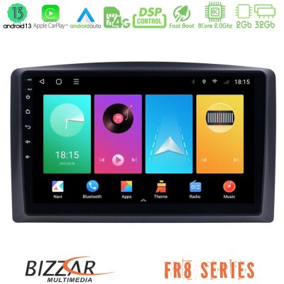Bizzar FR8 Series Mercedes Vito 2015-2021 8core Android13 2+32GB Navigation Multimedia Tablet 10