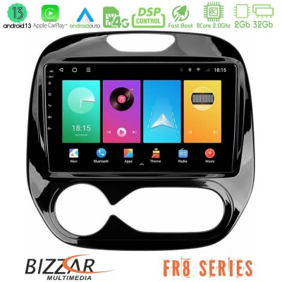 Bizzar FR8 Series Renault Captur 2013-2019 (Auto AC) 8core Android13 2+32GB Navigation Multimedia Tablet 9