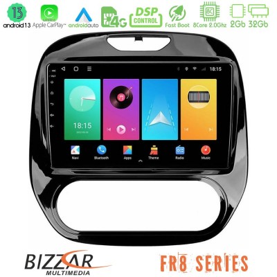 Bizzar FR8 Series Renault Captur 2013-2019 (Manual AC) 8core Android13 2+32GB Navigation Multimedia Tablet 9
